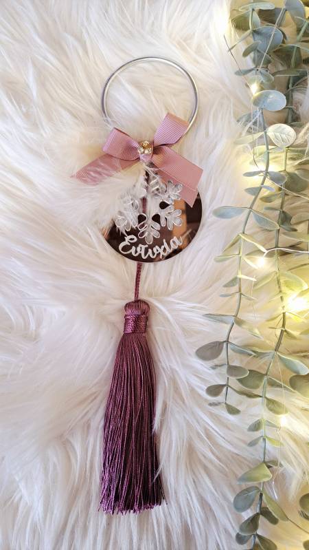 Χριστουγεννιάτικο γούρι με ρόδι plexiglass