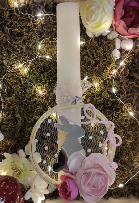 Πασχαλινή λαμπάδα Plexiglass κουνελάκι