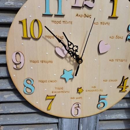 Εκπαιδευτικό ρολόι εκμάθησης της ώρας - hover